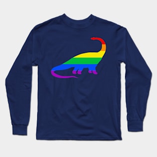 Brontosaurus LGBTQ Pride Dino Design Long Sleeve T-Shirt